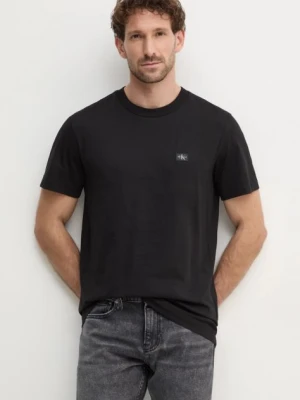 Calvin Klein Jeans t-shirt męski kolor czarny gładki J30J327100