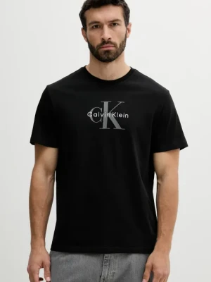 Calvin Klein Jeans t-shirt męski kolor czarny z nadrukiem LV04RB862G