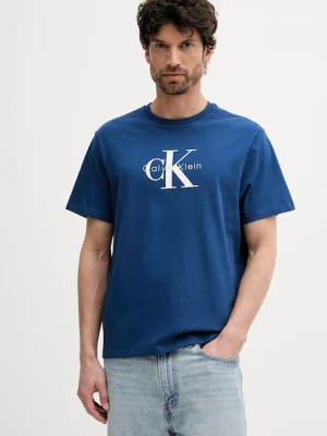Calvin Klein Jeans t-shirt męski kolor fioletowy z nadrukiem LV04RB862G