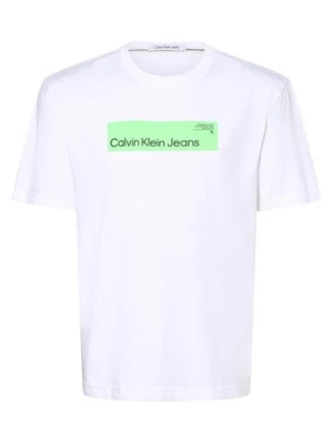 Calvin Klein Jeans T-shirt męski Mężczyźni Bawełna biały nadruk,