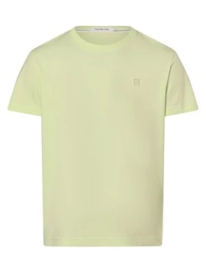 Calvin Klein Jeans T-shirt męski Mężczyźni Bawełna żółty|zielony jednolity,