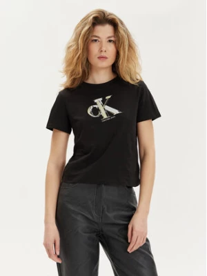 Calvin Klein Jeans T-Shirt Meta Baby J20J223165 Czarny Regular Fit
