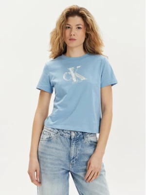 Calvin Klein Jeans T-Shirt Meta Baby J20J223165 Niebieski Regular Fit