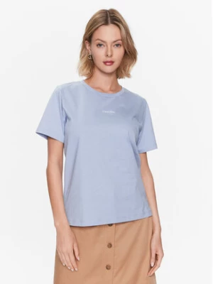 Calvin Klein Jeans T-Shirt Micro Logo K20K205454 Błękitny Regular Fit