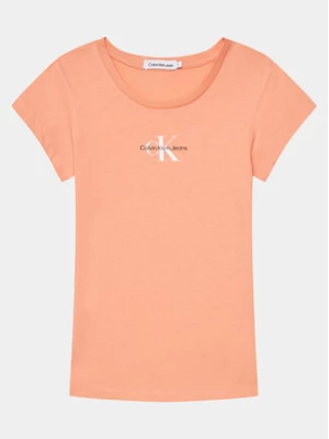 Calvin Klein Jeans T-Shirt Micro Monogram IG0IG01470 Różowy Slim Fit
