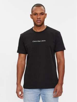 Calvin Klein Jeans T-Shirt Mirrored J30J324646 Czarny Regular Fit