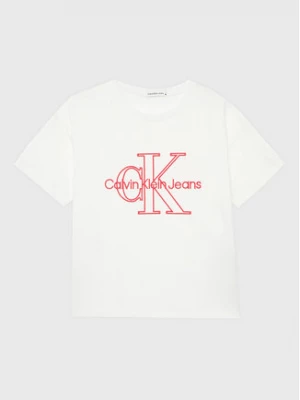Calvin Klein Jeans T-Shirt Monogram IG0IG01944 Biały Regular Fit