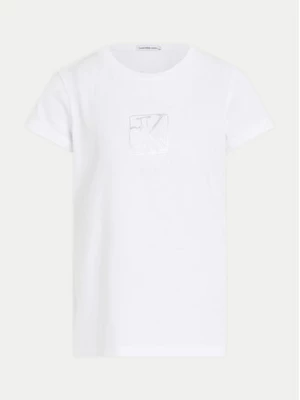 Calvin Klein Jeans T-Shirt Monogram IG0IG02530 M Biały Slim Fit