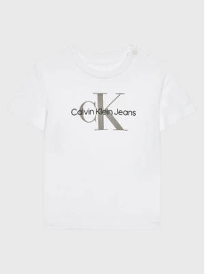 Calvin Klein Jeans T-Shirt Monogram IN0IN00001 Biały Regular Fit