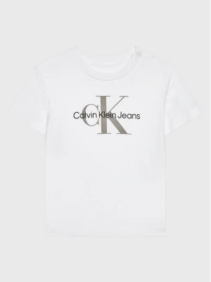 Calvin Klein Jeans T-Shirt Monogram IN0IN00001 Biały Regular Fit