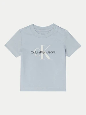 Calvin Klein Jeans T-Shirt Monogram IN0IN00001 Błękitny Regular Fit