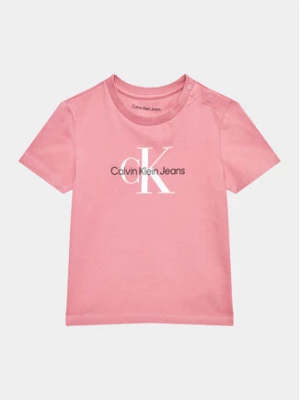 Calvin Klein Jeans T-Shirt Monogram IN0IN00001 Różowy Regular Fit