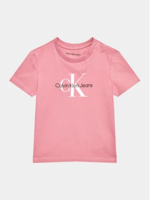 Calvin Klein Jeans T-Shirt Monogram IN0IN00001 Różowy Regular Fit