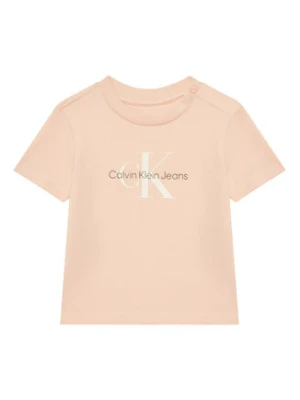 Calvin Klein Jeans T-Shirt Monogram IN0IN00001 Różowy Regular Fit