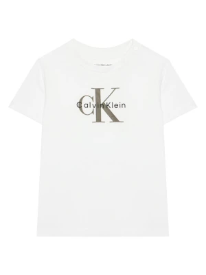 Calvin Klein Jeans T-Shirt Monogram IN0IN00334 Biały Regular Fit