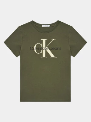Calvin Klein Jeans T-Shirt Monogram IU0IU00460 Zielony Regular Fit