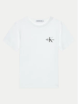 Calvin Klein Jeans T-Shirt Monogram IU0IU00624 D Biały Regular Fit