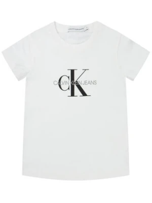 Calvin Klein Jeans T-Shirt Monogram Logo IU0IU00068 Biały Regular Fit