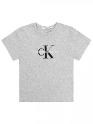 Calvin Klein Jeans T-Shirt Monogram Logo IU0IU00068 Szary Regular Fit