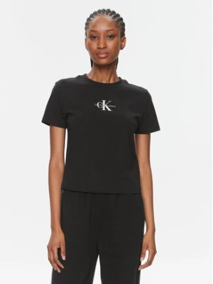 Calvin Klein Jeans T-Shirt Monologo Baby Tee J20J223113 Czarny Slim Fit