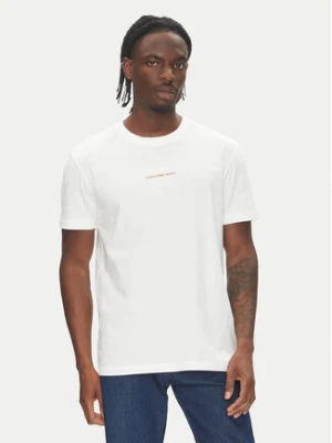 Calvin Klein Jeans T-Shirt Monologo J30J325649 Biały Regular Fit