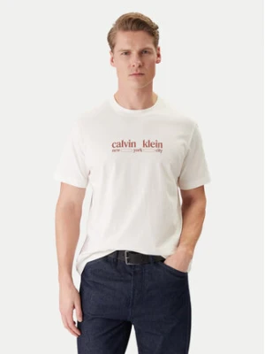 Calvin Klein Jeans T-Shirt NYC Graphic LV14RE831G Biały Regular Fit