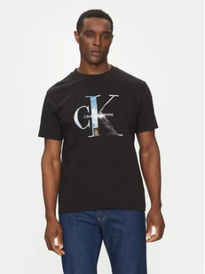 Calvin Klein Jeans T-Shirt Photo Monogram J30J327483 Czarny Regular Fit