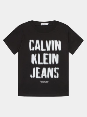 Calvin Klein Jeans T-Shirt Pixel Logo IB0IB01974 Czarny Relaxed Fit
