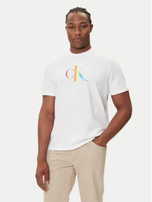 Calvin Klein Jeans T-Shirt Pride Graphic LV04RC800G Biały Regular Fit