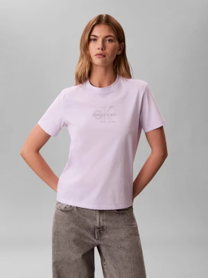 Calvin Klein Jeans T-shirt | Regular Fit lawendowy