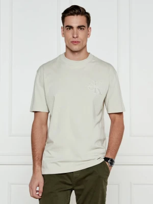 Calvin Klein Jeans T-shirt | Regular Fit beżowy