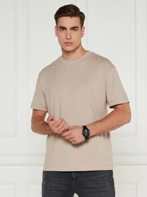 Calvin Klein Jeans T-shirt | Regular Fit beżowy