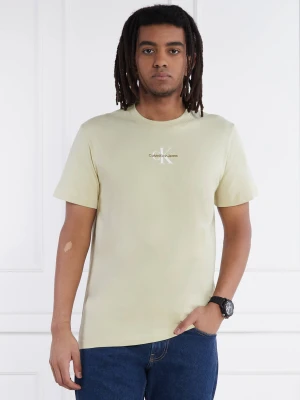 Calvin Klein Jeans T-shirt | Regular Fit pistacjowy