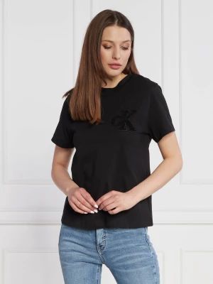 Calvin Klein Jeans T-shirt | Regular Fit czarny