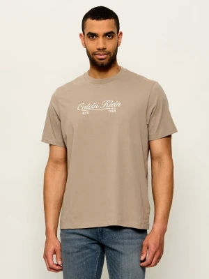 Calvin Klein Jeans T-shirt | Regular Fit beżowy