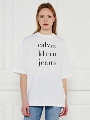 Calvin Klein Jeans T-shirt | Relaxed fit biały