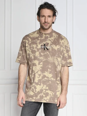 Calvin Klein Jeans T-shirt | Relaxed fit brązowy