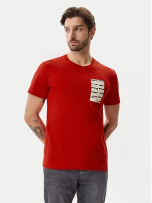 Calvin Klein Jeans T-Shirt Serif Box Graphic J30J327474 Czerwony Regular Fit