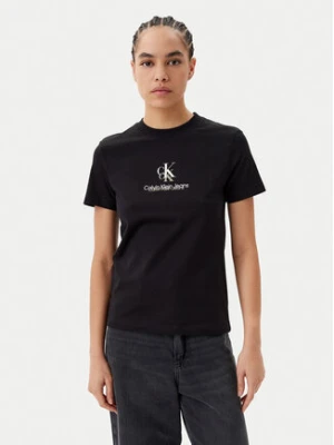 Zdjęcie produktu Calvin Klein Jeans T-Shirt Shadow Graphic J20J225545 Czarny Regular Fit