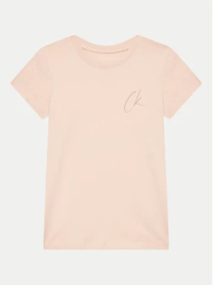 Calvin Klein Jeans T-Shirt Signage IG0IG02624 Różowy Slim Fit