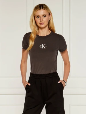 Calvin Klein Jeans T-shirt | Slim Fit popielaty