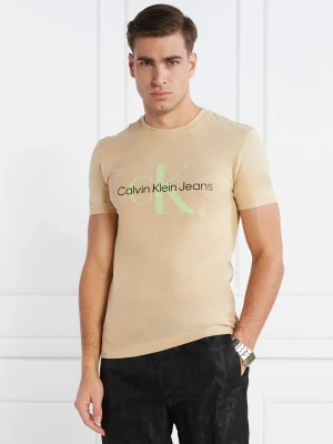 Calvin Klein Jeans T-shirt | Slim Fit beżowy