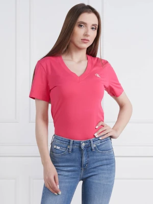 Calvin Klein Jeans T-shirt | Slim Fit różowy