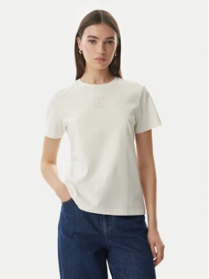 Calvin Klein Jeans T-Shirt SS 20s LV044G200G Kremowy Regular Fit