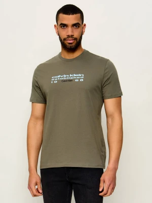 Calvin Klein Jeans T-shirt SS 30s | Regular Fit oliwkowy