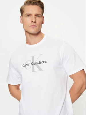 Calvin Klein Jeans T-Shirt Ss Hero Monogram Tee 30s Eu Opt 00040EM286 Biały Regular Fit