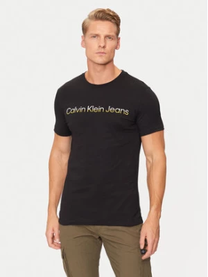 Calvin Klein Jeans T-Shirt Two Tone Institutional J30J325676 Czarny Regular Fit