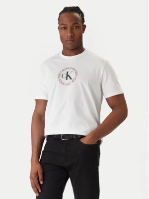 Calvin Klein Jeans T-Shirt Word Circle Graphic LV14RE816G Biały Regular Fit