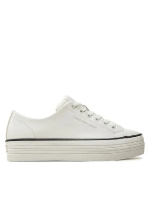 Calvin Klein Jeans Tenisówki Bold Vulc Flatf Low Lth In YW0YW01633 Biały