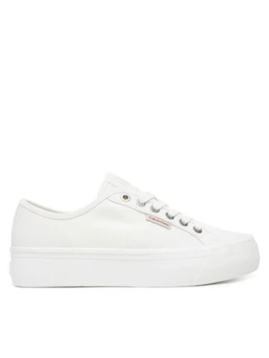 Calvin Klein Jeans Tenisówki Vulc Flatform Ctn Logo Tag YW0YW01838 Biały